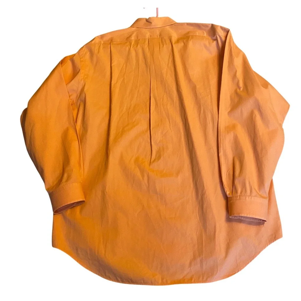 Ralph Lauren Blake Button Down Shirt Mens XL Orange Good Cotton Long Sleeve Pony